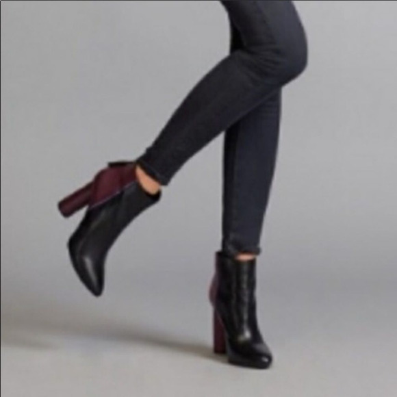 CAbi Bisset Color Block Leather Ankle Boots 10M - Picture 5 of 14